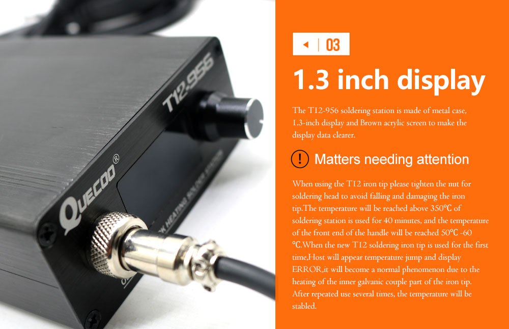 QUECOO T12-956 Soldering Digit - Soldering Station T12 Oled 评论和价格